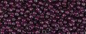 (image for) TOHO 11/o Round-Magenta Lined Black Diamond Transparent. 11T1076
