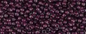 (image for) TOHO 11/o Round-Magenta Lined Black Diamond Transparent. 11T1076