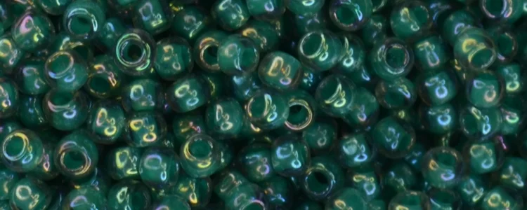 (image for) TOHO 11/o Round-Teal Lined Aqua Rainbow. 11T1833