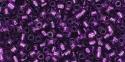 (image for) TOHO Size 11/o Round-Dark Purple Silver Lined PermaFinish. 11TPF2227