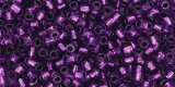 (image for) TOHO Size 11/o Round-Dark Purple Silver Lined PermaFinish. 11TPF2227