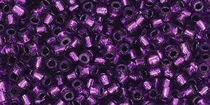 (image for) TOHO Size 11/o Round-Dark Purple Silver Lined PermaFinish. 11TPF2227