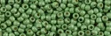 (image for) TOHO 11/o Round-Spring Green Matte Galvanized PermaFinish. 11TPF587F