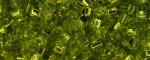 (image for) TOHO Size 11/o Triangle Shape Seed Bead-Peridot Green Silver Lined