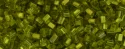 (image for) TOHO Size 11/o Triangle Shape Seed Bead-Peridot Green Silver Lined Matte