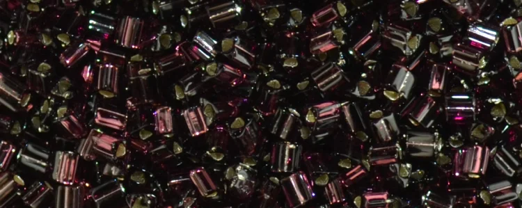 (image for) TOHO Size 11/o Triangle Shape Seed Bead-Dark Amethyst Silver Lined