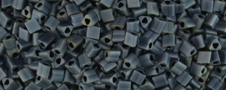 (image for) TOHO Size 11/o Triangle Shape Seed Bead-Blue Grey Metallic Matte