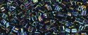 (image for) TOHO Size 11/o Triangle Shape Seed Bead-Jet Black Iris Metallic