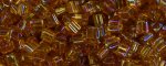 (image for) TOHO Size 11/o Triangle Shape Seed Bead-Dark Topaz Transparent Rainbow