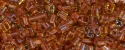 (image for) TOHO Size 11/o Triangle Shape Seed Bead-Light Brick Red Lined Topaz Transparent