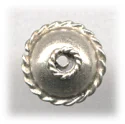 (image for) Bali Silver Bead Cap - 10mm Smooth with Twisted Wire Edges * 10 Pieces