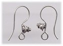 (image for) Bali Silver Earwire - Granulated Unique Design Handmade Earwires