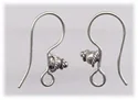 (image for) Bali Silver Earwire - Granulated Unique Design Handmade Earwires