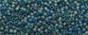 (image for) TOHO 15/o Round Seed Bead-Blue Zircon Transparent Rainbow Matte. 15T167BDF
