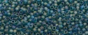 (image for) TOHO 15/o Round Seed Bead-Blue Zircon Transparent Rainbow Matte. 15T167BDF
