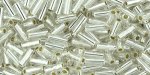 (image for) TOHO Size 1.5 Bugle Bead-Crystal Silver Lined