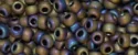 (image for) TOHO 15/o Round Seed Bead-Brown Iris Metallic Matte. 15T615