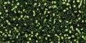 (image for) TOHO 15/o Round Seed Bead-Copper Lined Olive Transparent. 15T742