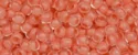 (image for) TOHO 15/o Round Seed Bead-Salmon Lined Crystal Rainbow Matte. 15T779FM