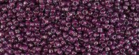 (image for) TOHO 15/o Round Seed Bead-Magenta Lined Black Diamond. 15T1076
