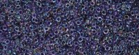 (image for) TOHO 15/o Round Seed Bead-Dark Purple Lined Crystal Luster. 15T181