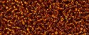 (image for) TOHO 15/o Round Seed Bead-Burnt Orange Silver Lined. 15T2208
