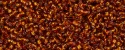 (image for) TOHO 15/o Round Seed Bead-Burnt Orange Silver Lined. 15T2208