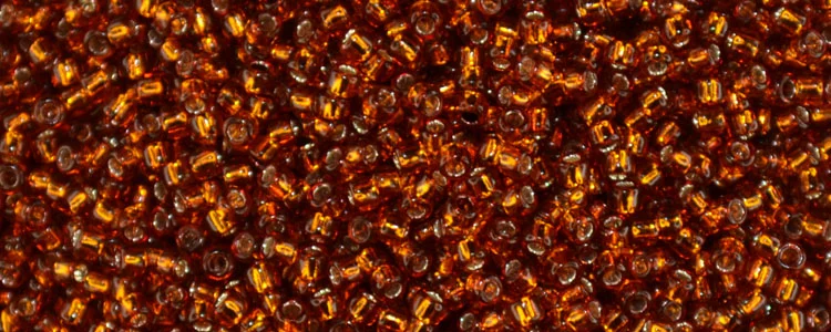 (image for) TOHO 15/o Round Seed Bead-Burnt Orange Silver Lined. 15T2208