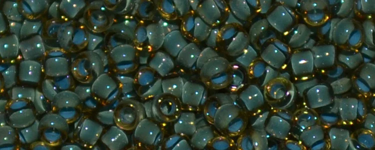 (image for) TOHO 11/o Round-Light Aqua Lined Topaz Transparent. 11T952