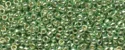 (image for) TOHO 15/o Round Seed Bead-Light Green Galvanized PermaFinish. 15TPF570