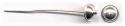 (image for) Bali Silver Headpin- Detailed Bead Cap End * One Pair
