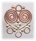 Handmade Java Copper Heart 3 to 1 Connector (image for) Handmade Java Copper Heart 3 to 1 Connector