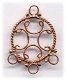 (image for) Handmade Java Copper Twisted Circle 3 to 1 Connector