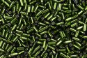 (image for) TOHO Size 1 Bugle Bead. 3mm Length-Olivine Silver Lined