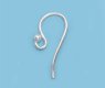 (image for) Sterling Silver Filled - French Hook Earwire with 2mm Ball End, 18mm * Package of 10