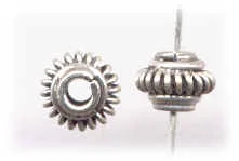 (image for) Bali Silver Spacer - 6mm Spiral Coiled Spacer Bead *10 Beads