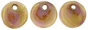 (image for) CzechMate One-Hole Lentil Opaque Rose Gold Topaz Luster