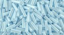 (image for) TOHO Size 2 Bugle Bead. 6mm Length-Light Blue Opaque Luster