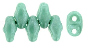 (image for) Czech MiniDuo-Turquoise Opaque Luster #CMDTQOL