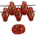 (image for) Czech SuperDuo-Siam Ruby Gold Marbled * 10 Grams