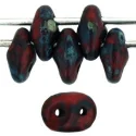 (image for) Czech SuperDuo-Red Opaque Picasso *10 Grams
