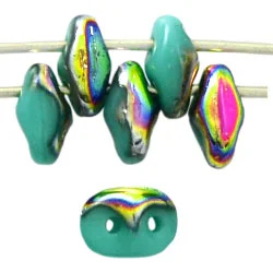 (image for) Czech SuperDuo-Turquoise Vitrail *10 Grams