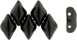 (image for) Czech GemDuo - Jet Black Opaque. 8 x 5mm * 10 Grams