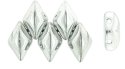 (image for) Czech Mini GemDuo - Silver Metallic. 6mm x 4mm * 10 Grams