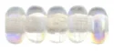(image for) Czech 3mm Rondelle-Crystal AB * Strand of 100 Glass Beads