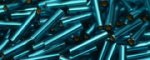 (image for) TOHO Size 3 Bugle Bead. 9mm Length-Blue Zircon Silver Lined Matte