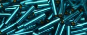 (image for) TOHO Size 3 Bugle Bead. 9mm Length-Blue Zircon Silver Lined
