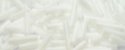 (image for) TOHO Size 3 Bugle Bead. 9mm Length-White Opaque