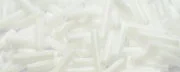 (image for) TOHO Size 3 Bugle Bead. 9mm Length-White Opaque