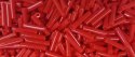 (image for) TOHO Size 3 Bugle Bead. 9mm Length-Light Red Opaque